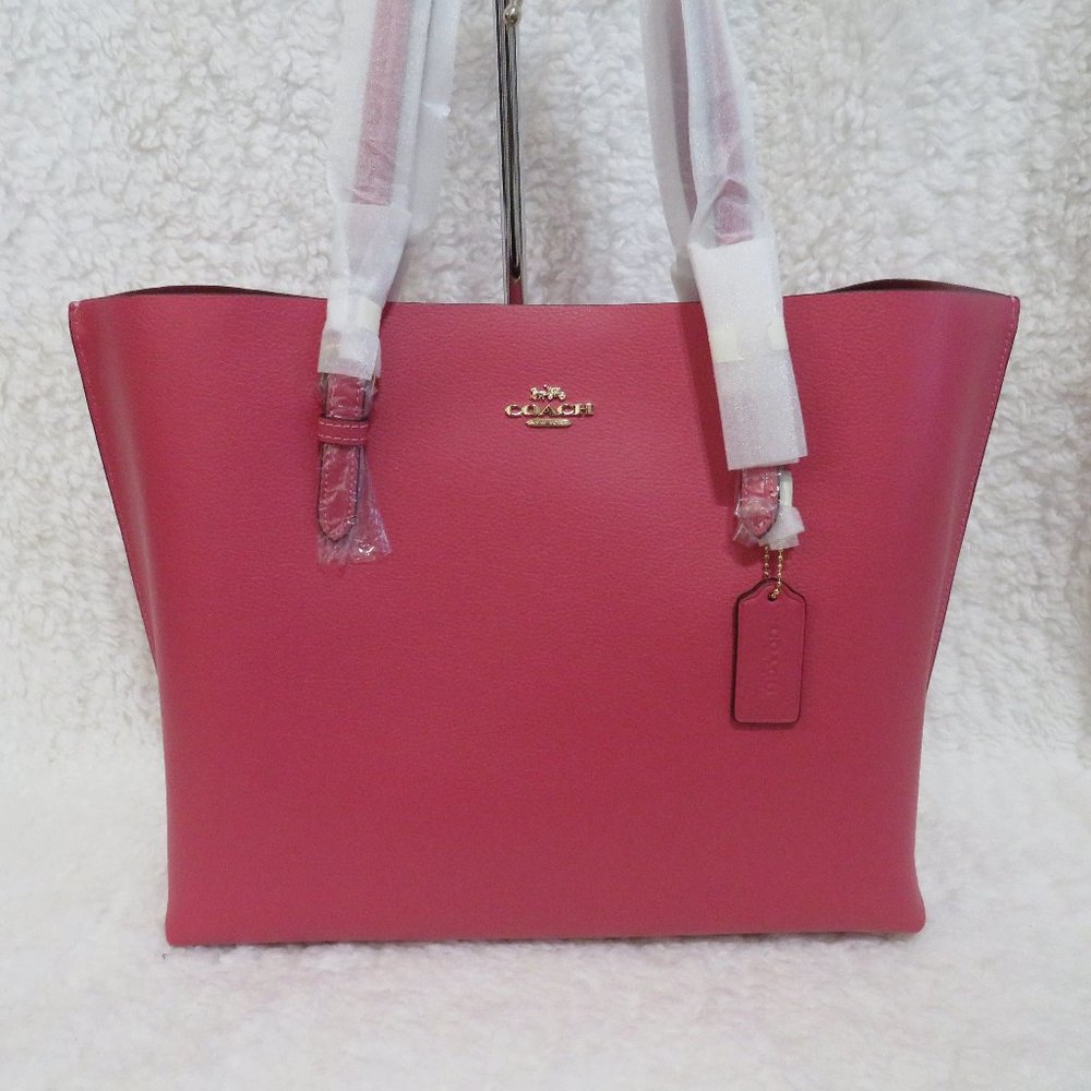 Coach Leather Mollie Tote (Strawberry Haze) - NWT (1671)